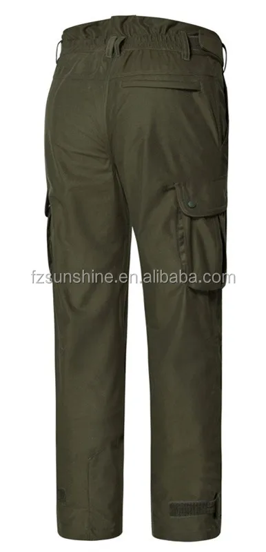 Waterproof Durable Mens Outdoor Dark Green Hunting Pants