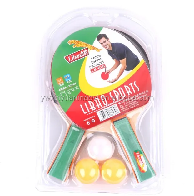Wholesale High Quality Customized Poplar wood Rubber Table Tennis/Ping Pong Paddle/Racket ping pong set with ping pong balls
