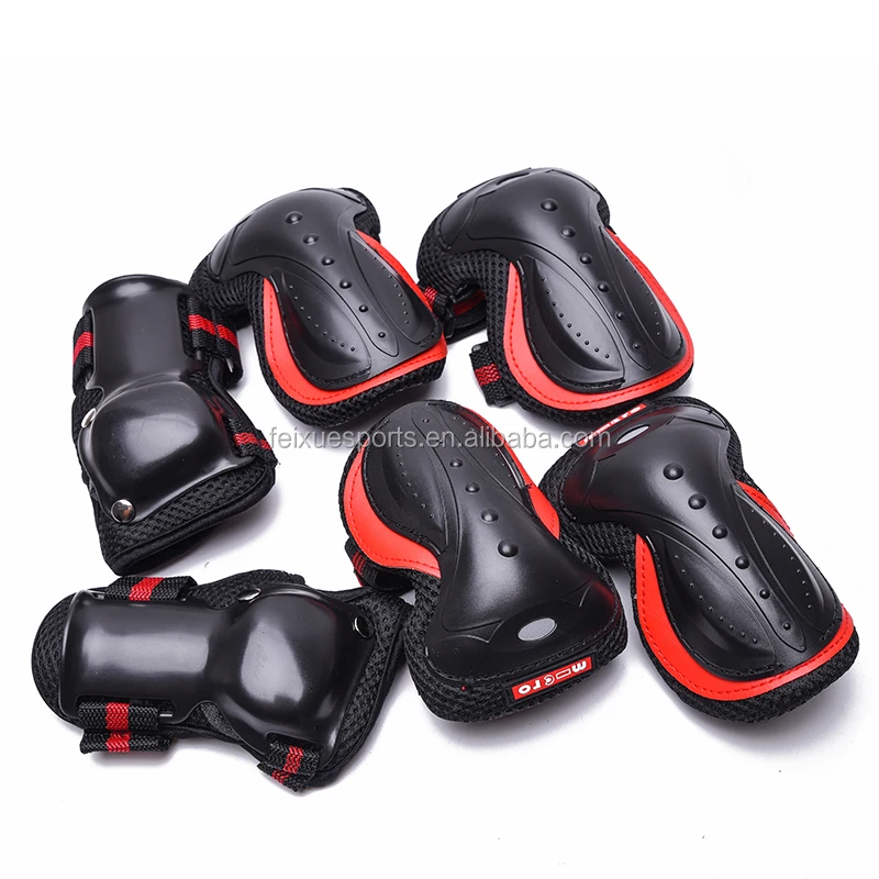 Protective gear knee pads elbow pads 6in1 set for skateboard roller skate sports
