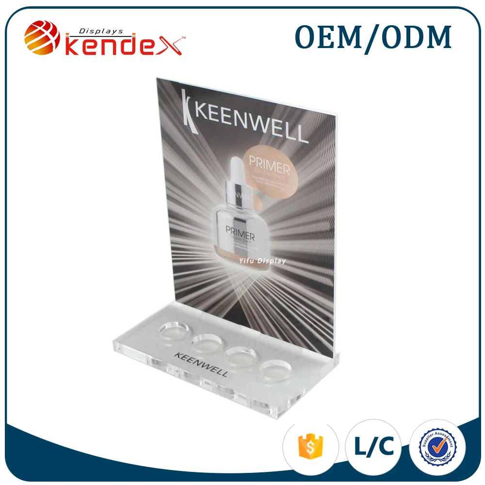 
Индивидуальный прозрачный акриловый косметический Праймер, дисплей, пробная установка с завода в гуандуне 