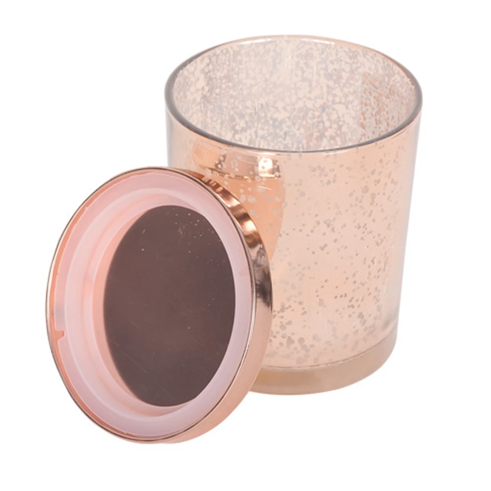 
The Rose Gold Metal Lid Candle Holder Lid and Candle Jar Lid 