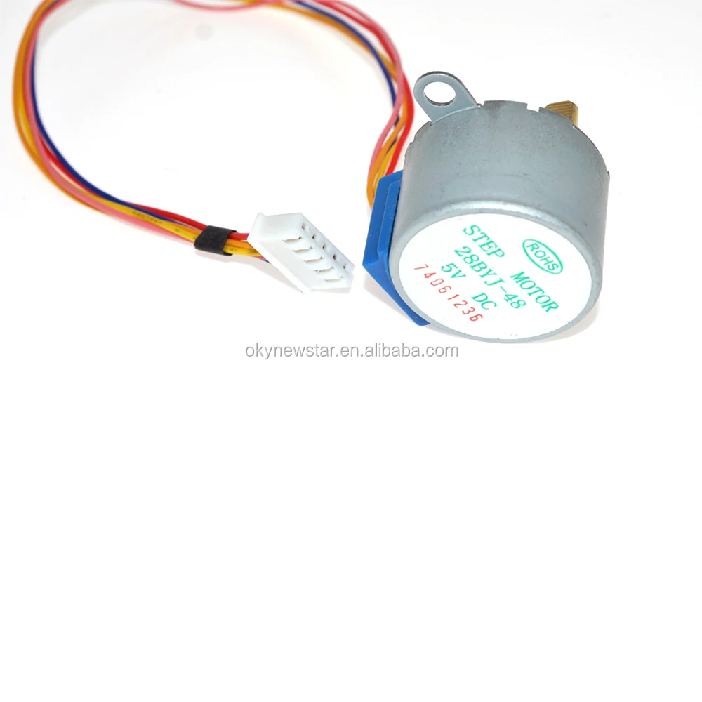 Okystar OEM / ODM 4 этап 5 Провода шестерни переменного тока Мини Micro USB 5V шаговый двигатель ULN2003 28byj48 28BYJ-48