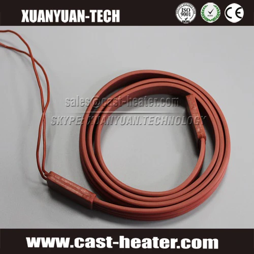 flexible silicone band heater with cable