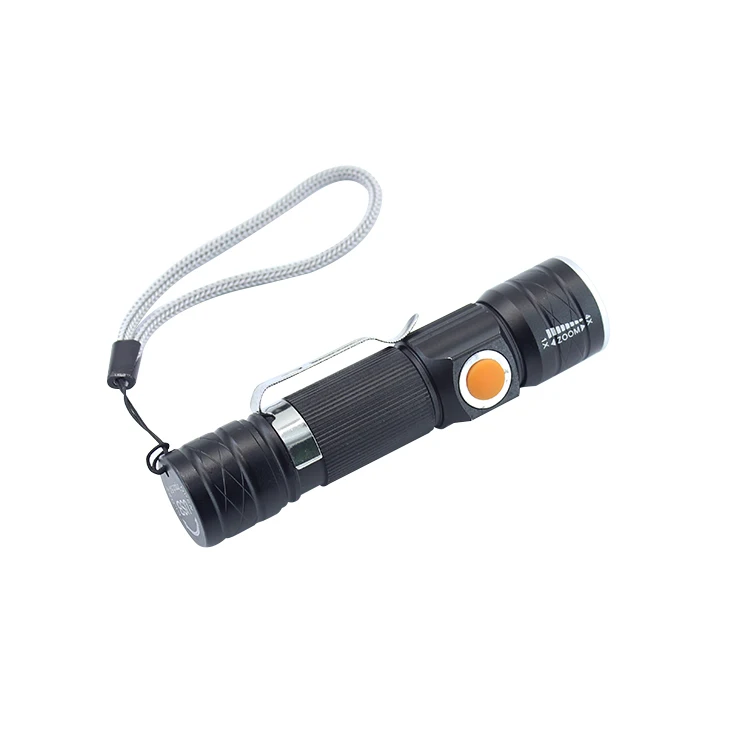 T6 Aluminum Pocket Bright Flashlight 18650 Led Mini USB Rechargeable Led Torch