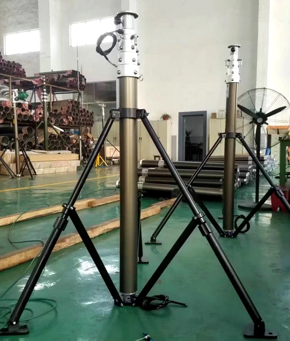 Portable Tripod Telescopic Camera Mast with 4m Poles Support