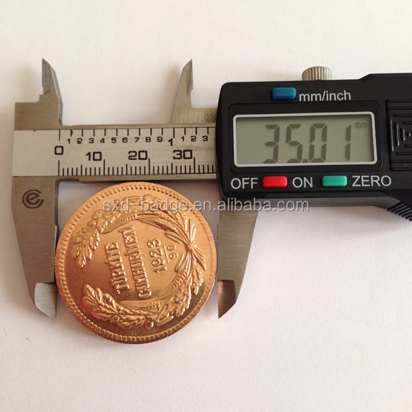 1 oz Turkey Kurush Ataturk Replicas tungsten gold coin banknotes With Thick Gold Plating