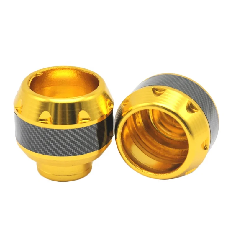 Universal Plastic Carbon Fiber Motorcycle Front Anti Falling Frame Sliders Motocross Crash Pads Anti Collision Cap