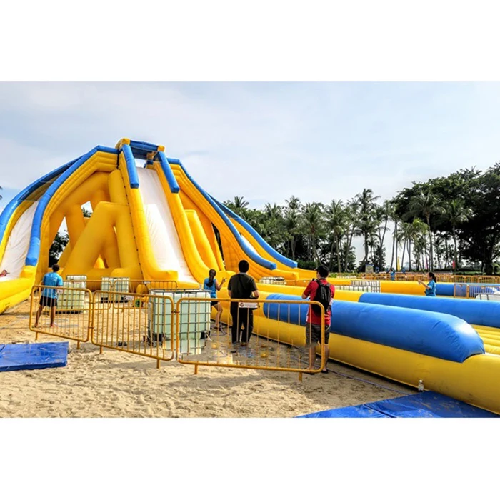 Hot selling summer Inflatable Water slide with pool, durable PVC Inflatable Water park inflatable aqua park for kids and adults