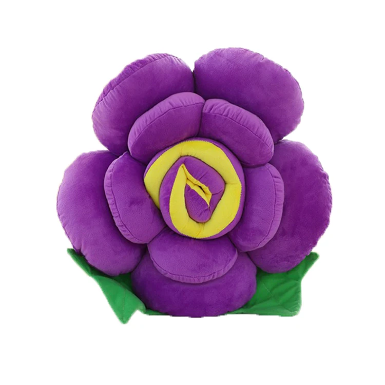 Top sale quality red heart petal rose shape lovely valentine gift pillow for girls