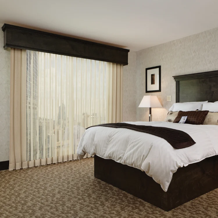 100% Polyester Wave Curtain Oriel Window Hotel Office Window Blackout Drapes and Curtains Best Selling Window Treatment