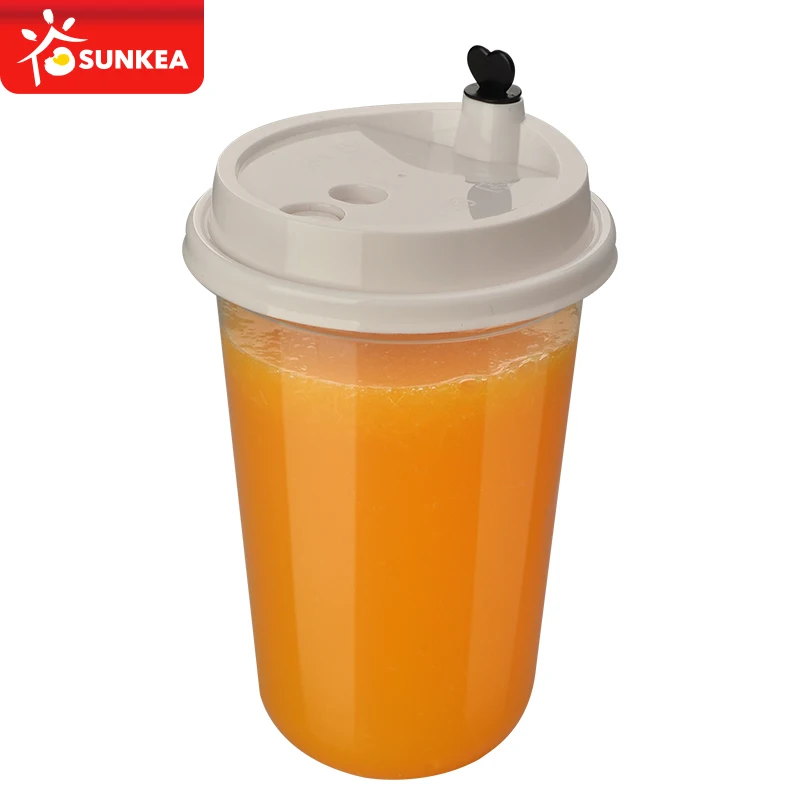 
500 ml U shape PP plastic milk tea cup 