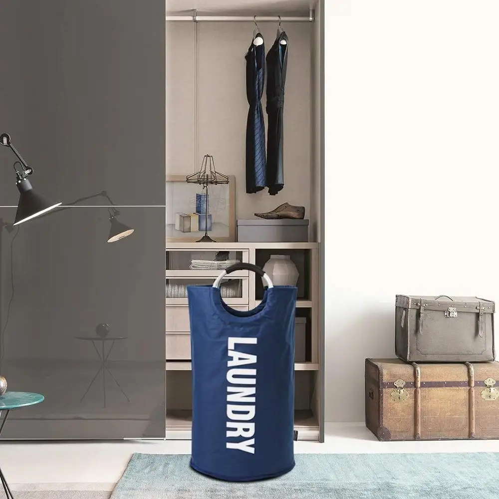 
Collapsible Laundry Basket With Coin Bag 