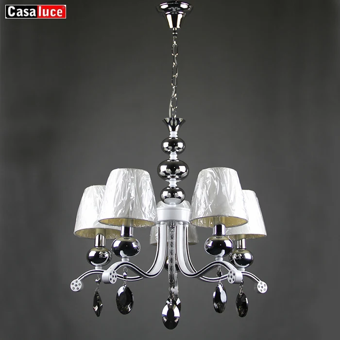 factory Zhongshan Guzhen  high quality  white  fabric chandelier pendant light
