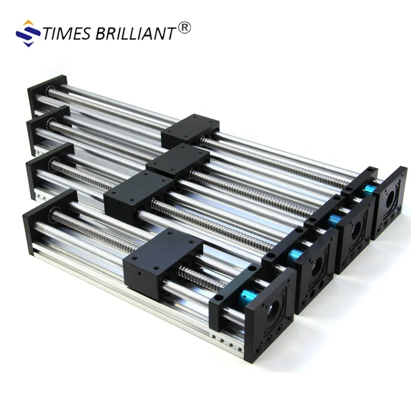 China high precision 800mm stroke stepper motor driven ball screw linear actuator guide rail for linear motion xyz system