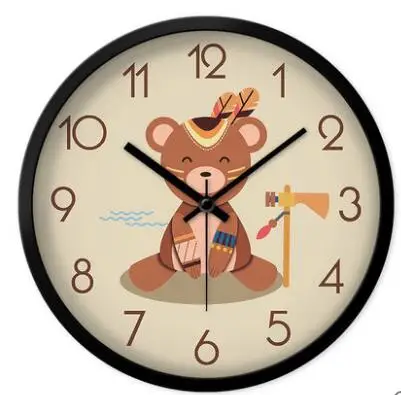 10 inches customized round decorative dome metal wall clock