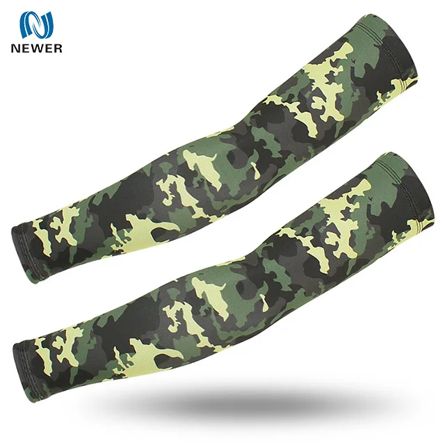 Oem sun protection waterproof basketball baseball volleyball football compression custom ice polyester arm sleeves