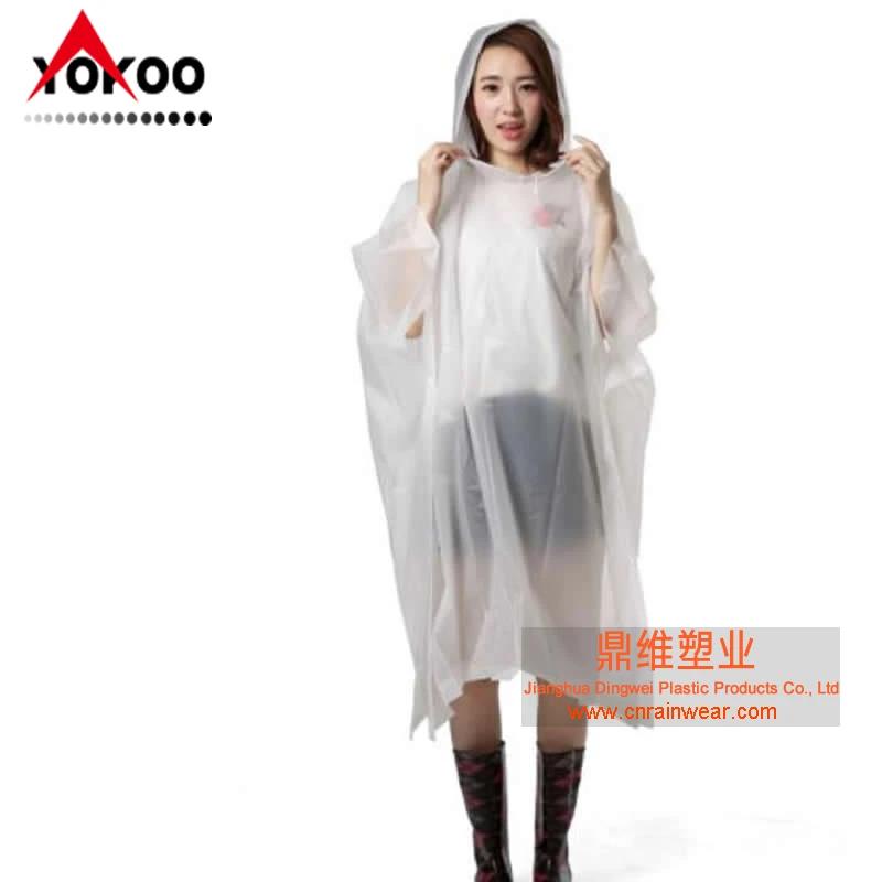 EVA  reusable rain poncho for theme parks