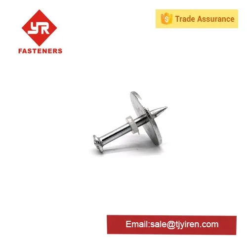 Системы крепления порошка YD, фиксирующий приводной штифт для бетона с пластиковой шайбой