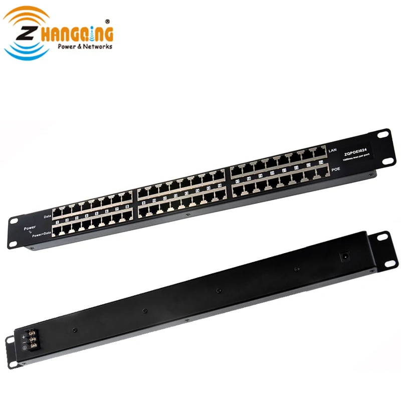 Крепеж для установки в стойку пассивный 10/100 Мбит/с на 24 порта PoE инжектор патч-панель для видеонаблюдения IP камера VOIP Беспроводной Wi-Fi AP
