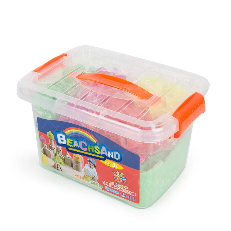 Colored Play Sand  indoor toy bring beach fun home sand toys play set