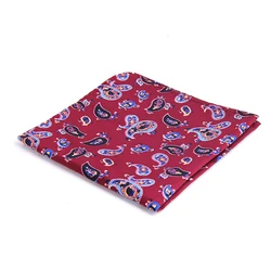 Custom paisley mens handkerchief polyester pocket square