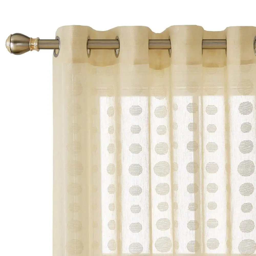 High quality beautiful voile printed cheap patterned curtain sheer