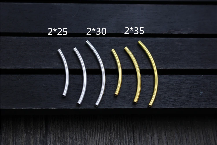 925 Sterling Silver DIY Bracelets Tube Hollow Bend Elbow Pipe Beads Bracelet Accessories