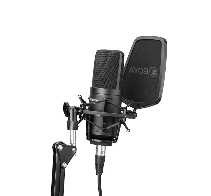 
Конденсаторный микрофон BOYA BY-M800 с большой кардиоидной диафрагмой 