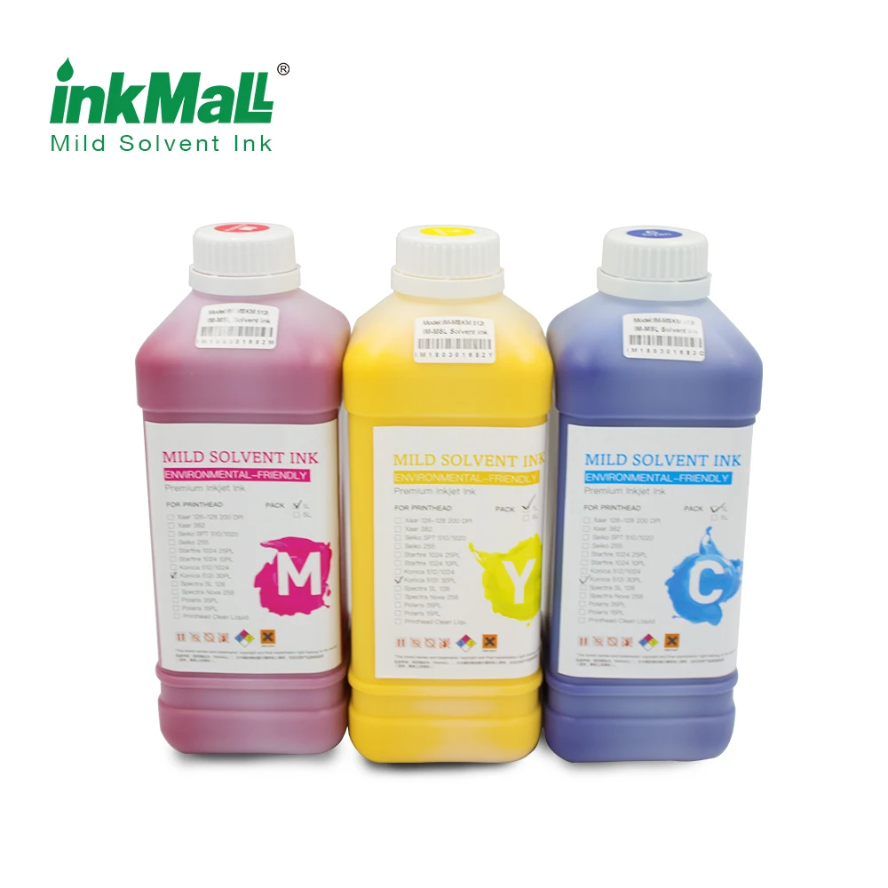 Inkmall Mild Solvent Ink For Konica 512 35pl Printhead Suitable For Outdoor Advertising Printing