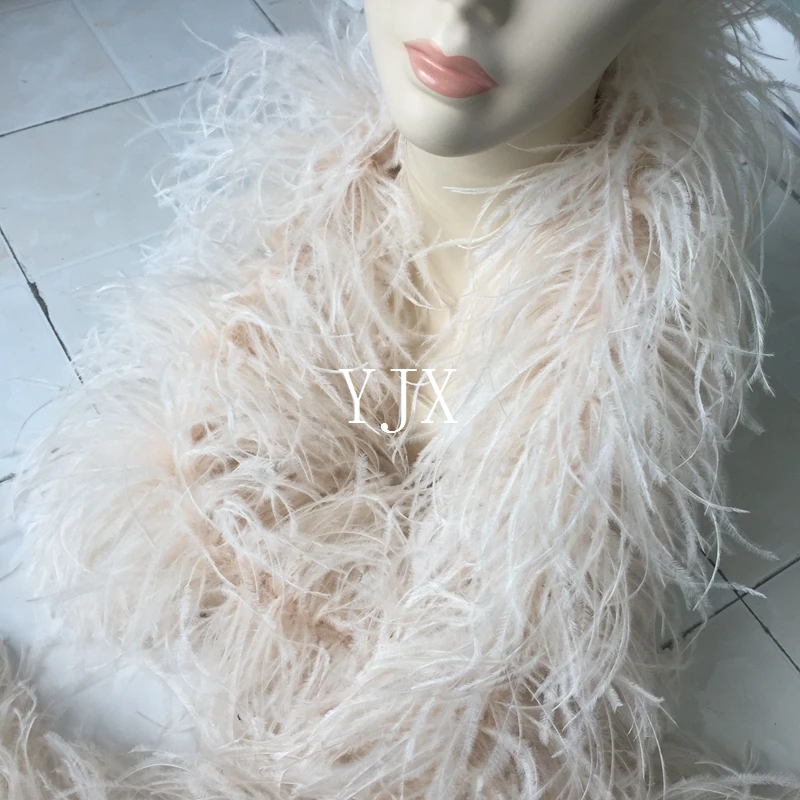 8 layers of high quality cheap white boas fluffy ostrich feather scarf belly dance