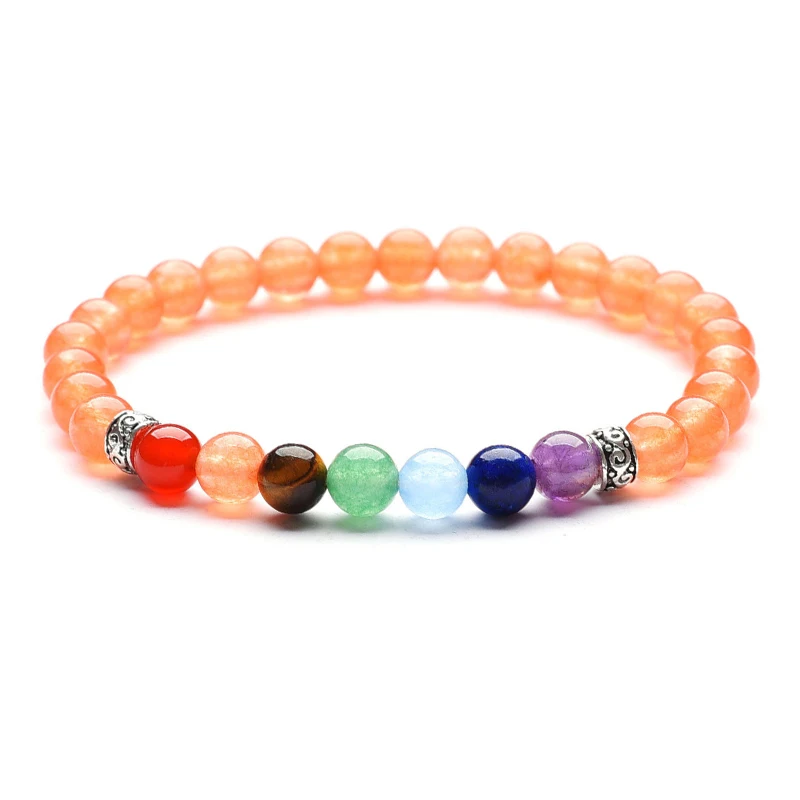 Trade Insurance High Quality 7 Chakra 6MM Natural Stone Bracelets For Women