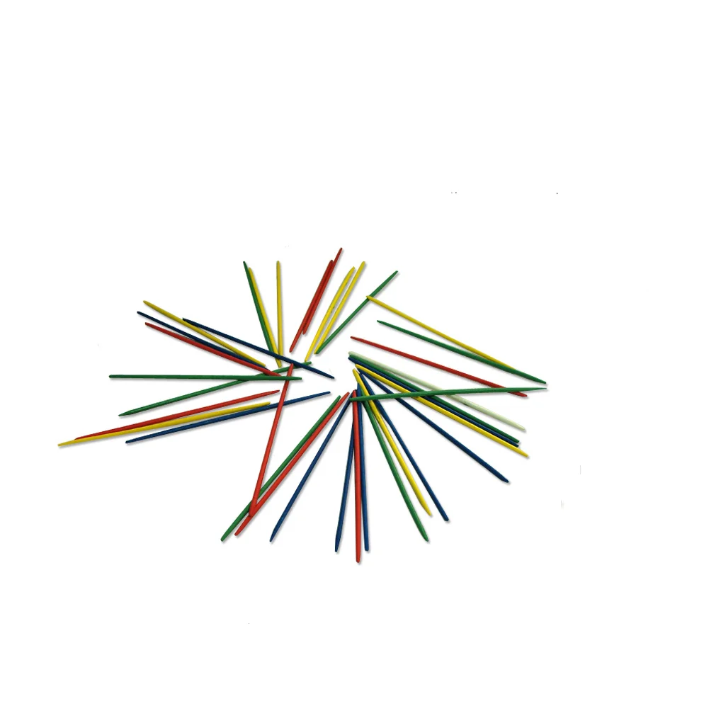 Wooden pick up Sticks game in tin box for kids toys