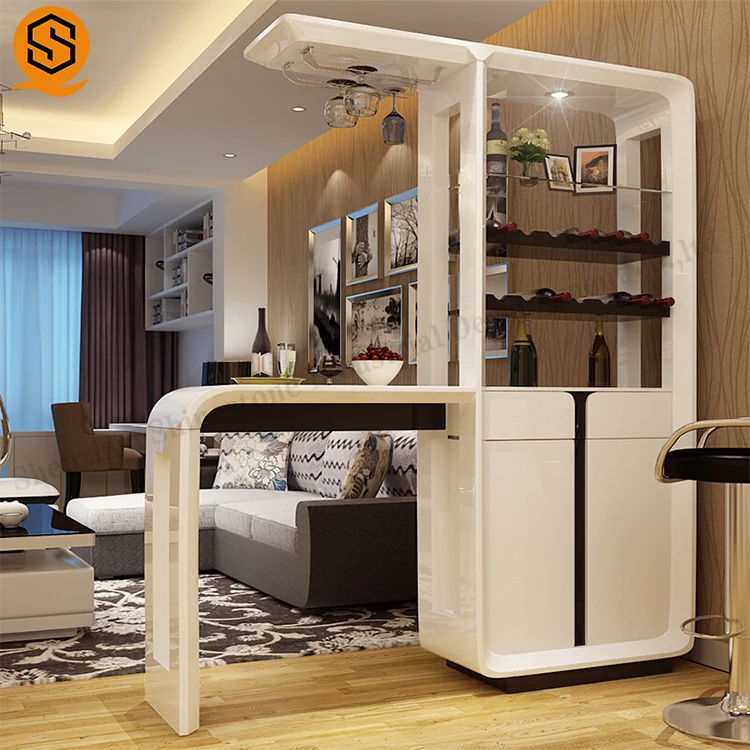 Elegant white wine display cabinet solid surface living room shoes cabinets storage cabinet