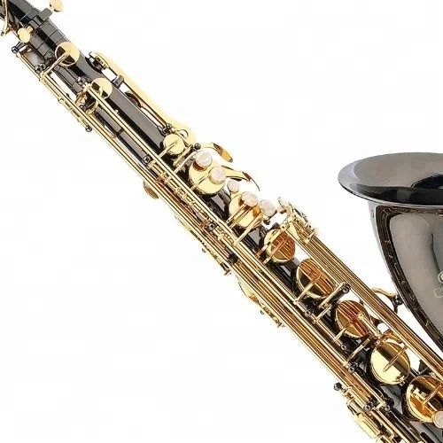 
Professional Case Black Nickel Plated and Gold Keys B Flat Tenor Saxophone 