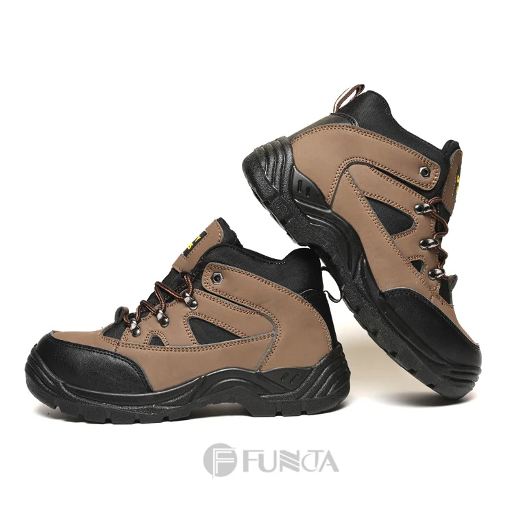 FUNTA Nubuck Leather Dubai Good Prices Mid Cut Woodland Safety Shoes