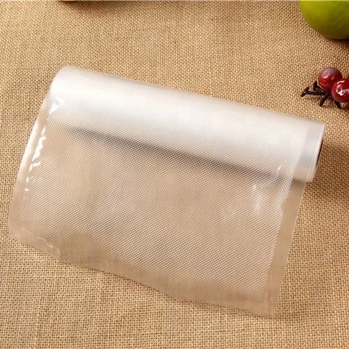 Food Grade sous vide bags Recyclable Embossed  Fresh world vacuum sealer bags roll Transparent vacuum bag for food