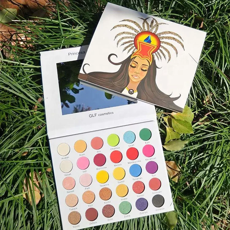 Оптовая продажа, Прямая поставка, оригинальная новая Мерцающая водостойкая яркая пигментная палитра теней для век с низким минимальным заказом