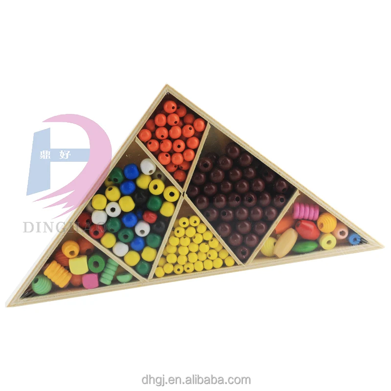 Deluxe String Along Bead Kit,Wood DIY jewelry Kit for Kids