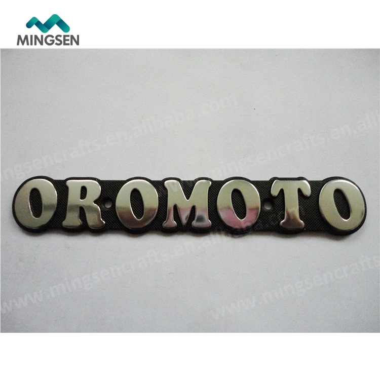 custom car logo self adhesive metal badge