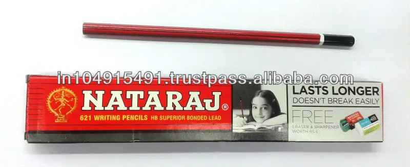 Nataraj Pencils :: HB Pencils Each :: Pencils :: India :: 172 Mm Standard Pencils Office & School Pencil Wood Set Black