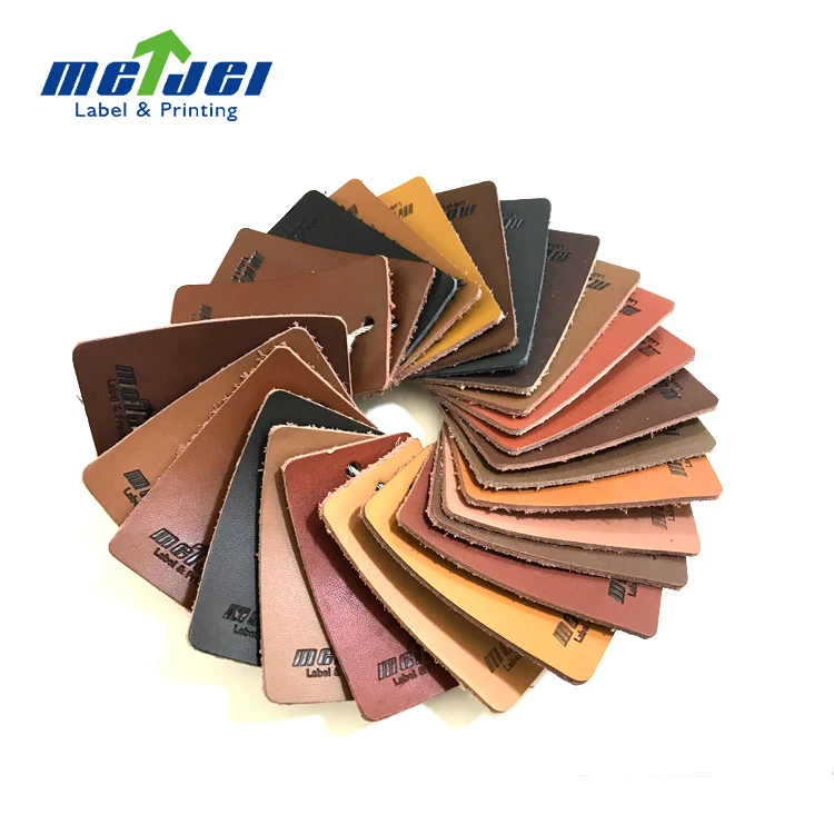 
High quality recycled debossed custom leather patches 