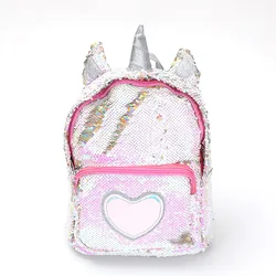 2019 new unicorn backpack girl fashion sequins backpack cartoon cute bag travel backpack