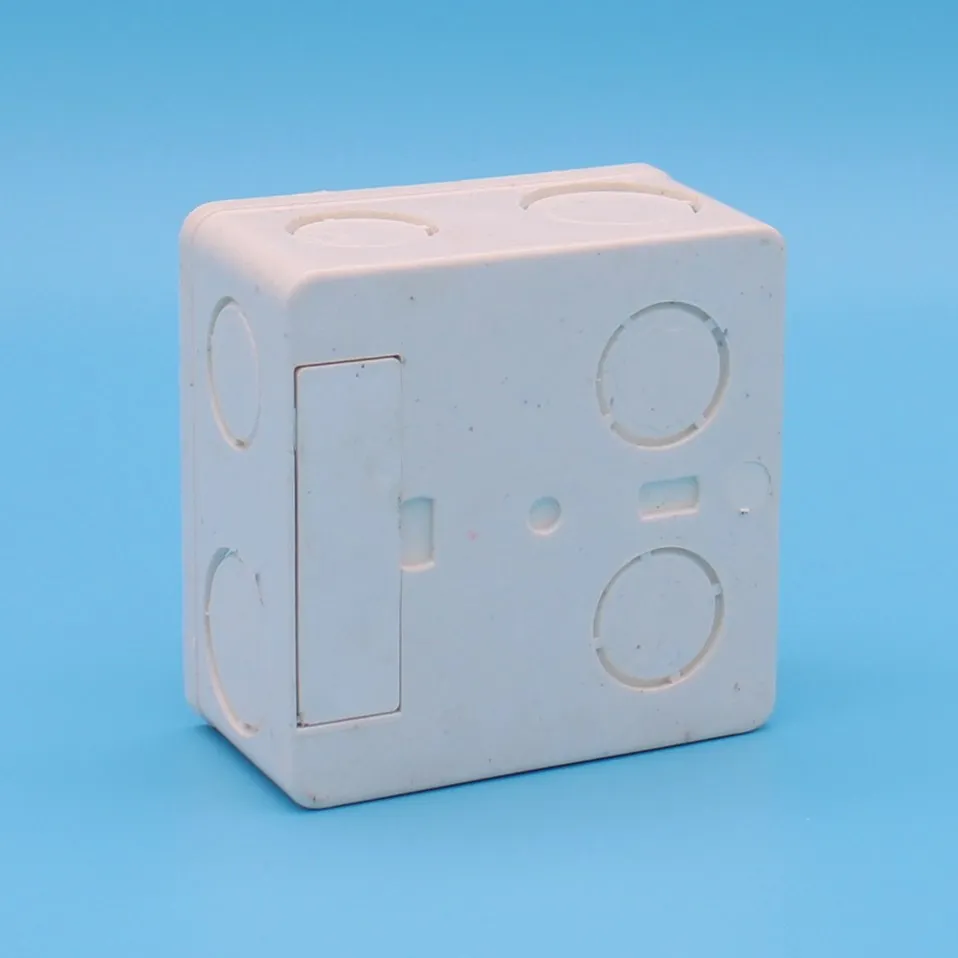 wall electrical switch back installation PVC boxes