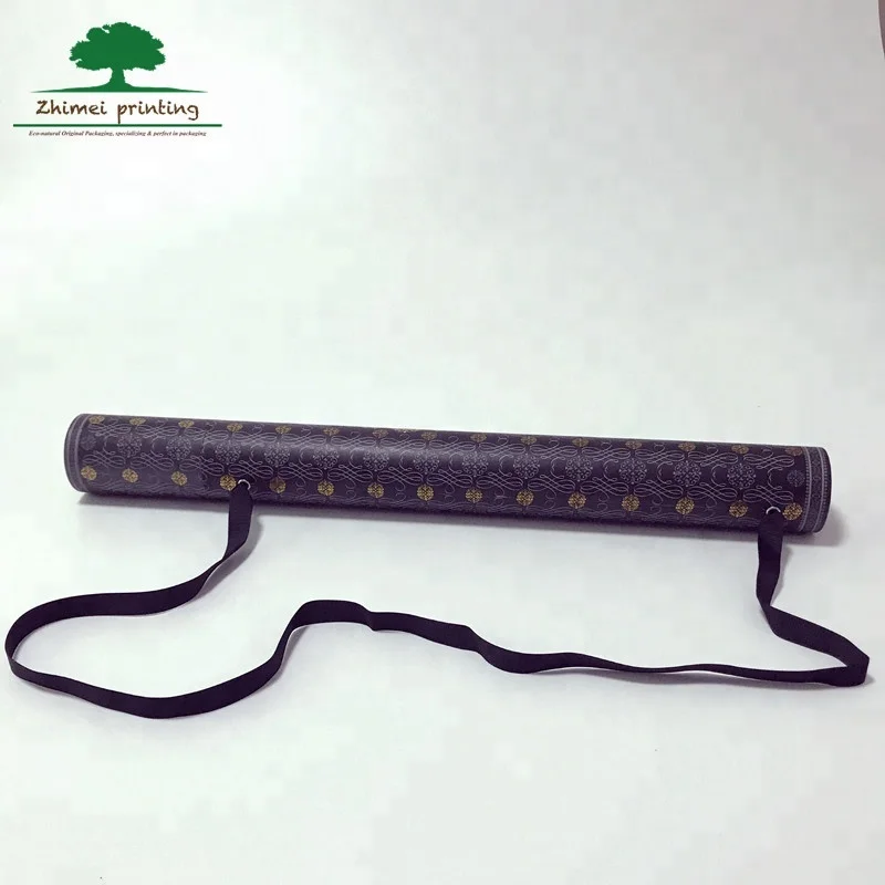 A2 poster packaging paper tube with custom printed with rope straps round shape cardboard box for shipping use, poster packaging