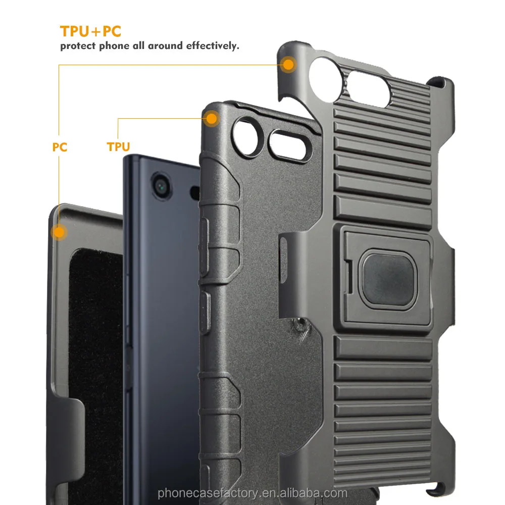Fast delivery wholesaler Hybrid TPU PC back cover case for sony xperia xz premium G8142 magnet holder case