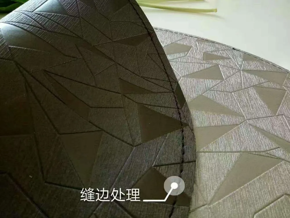 pu hotel oval placemat embossed double design leather placemats