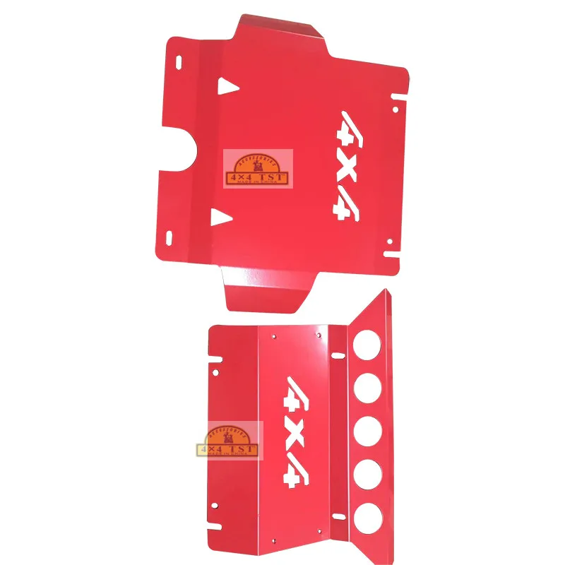 2pcs skid plate under front bumper guard Engine protector steel panel shield for Toyota Hilux Vigo 2005 - 2014