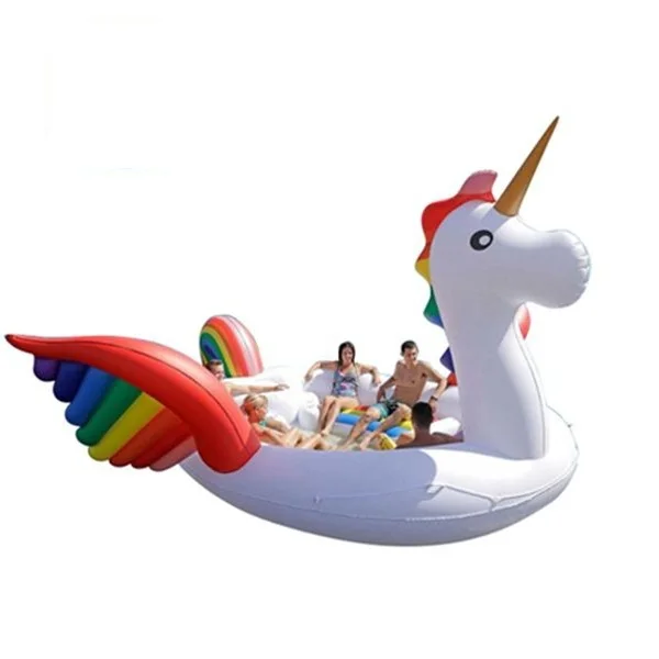 big unicorno Party Island 6 Person FLOAT matelas flottant piscine