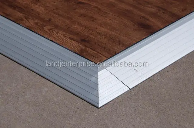 Dance Floor Portable Party Wedding Event Flooring Wood Grain w/Aluminum Edging
