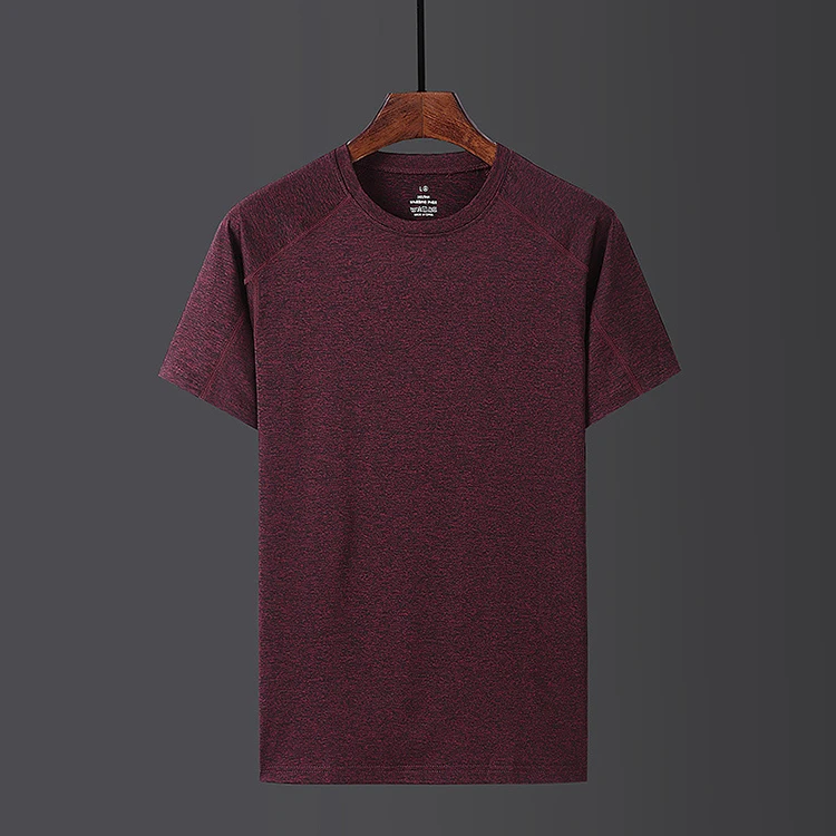 
Custom Wholesale Men Fitness Polyester Spandex Men Quick drying T Shirt 